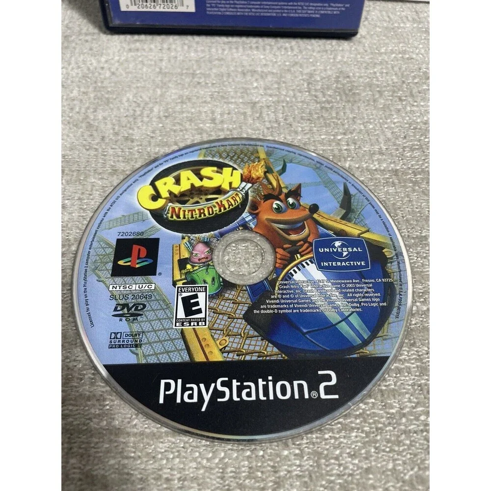 Crash Bandicoot Nitro Kart (Sony PlayStation 2, 2003) No Manual